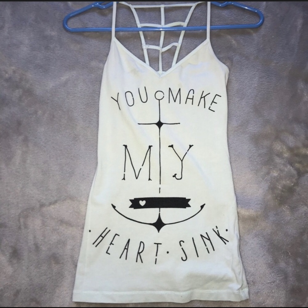 Aeropostale Mint Anchor Tank Top